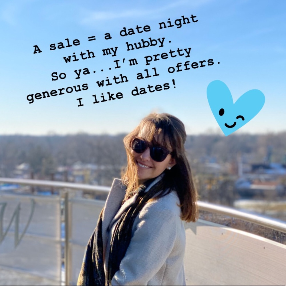 Generous with accepting almost ALL offers! Xoxo